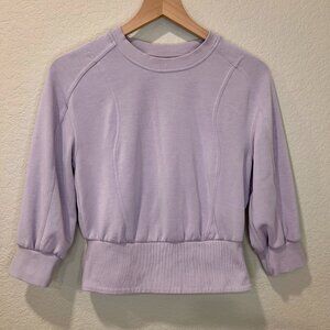 Lululemon Softstreme Ribbed-Hem Pullover Half Sleeve Lavender Sz 4